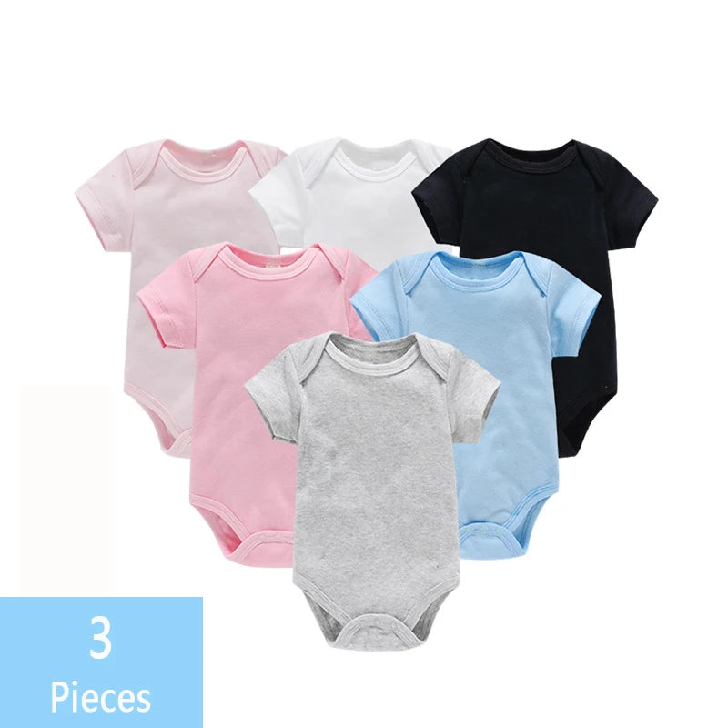 Ensemble bodys bébé 3 pièces - Coton doux pour été
