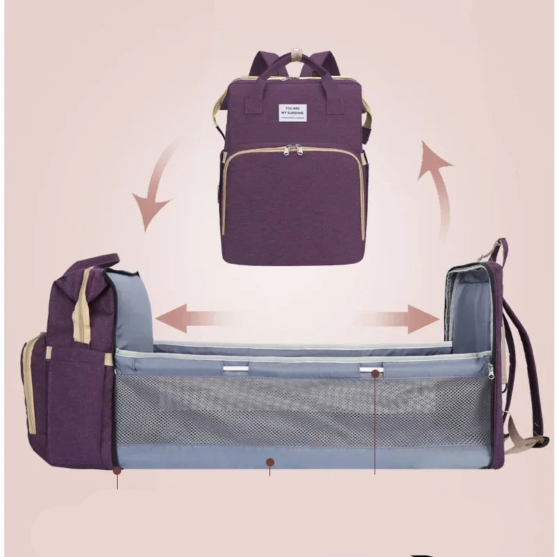 Sac de maman pliant Portable pliant berceau lit grande capacité