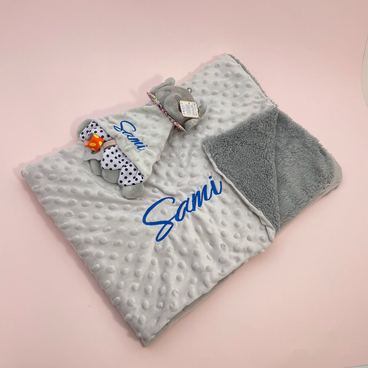 Couverture personnalisée avec doudou pour bébé,