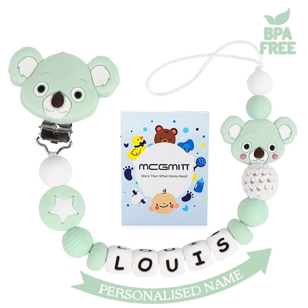 Attache-tétine personnalisé en silicone pour bébé
