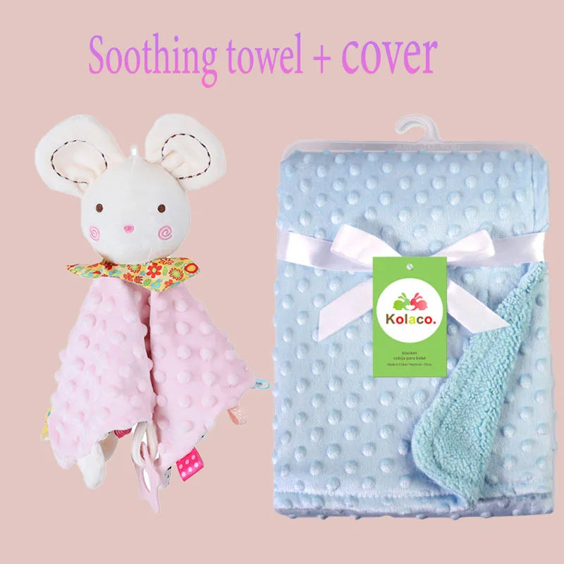 Couverture personnalisée avec doudou pour bébé,