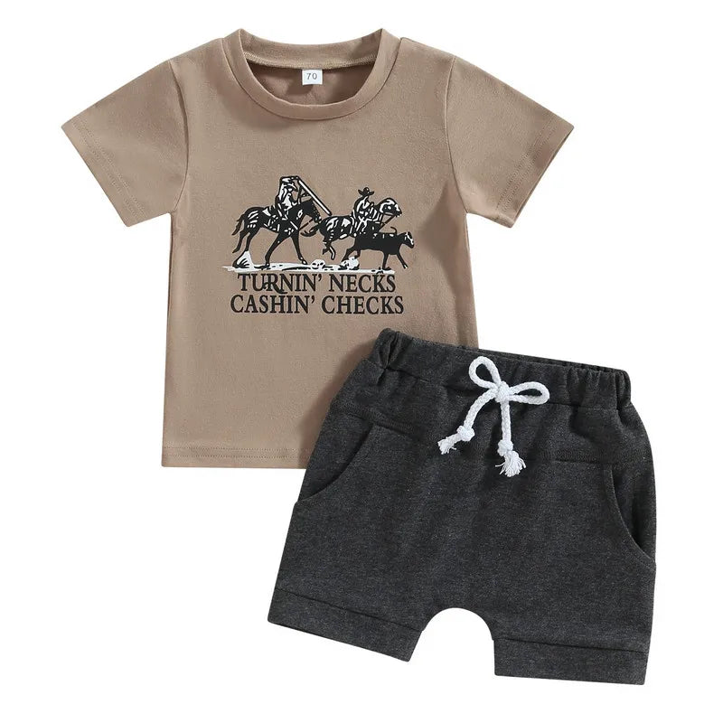Ensemble court été pour bébé garçon - Haut et short