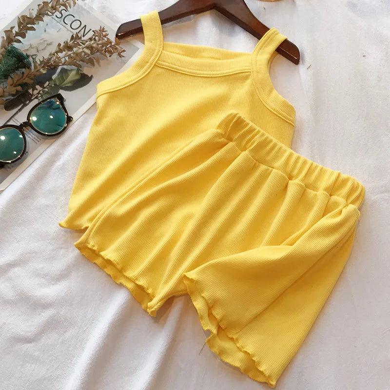 Ensemble été bébé fille - Débardeur et short 2 pièces