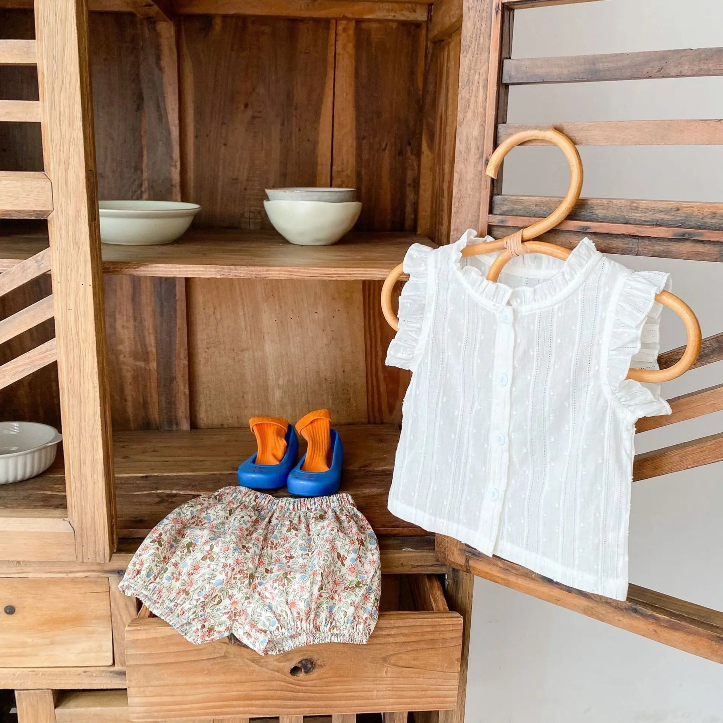 Ensemble été bébé fille - Haut + short 2 pièces