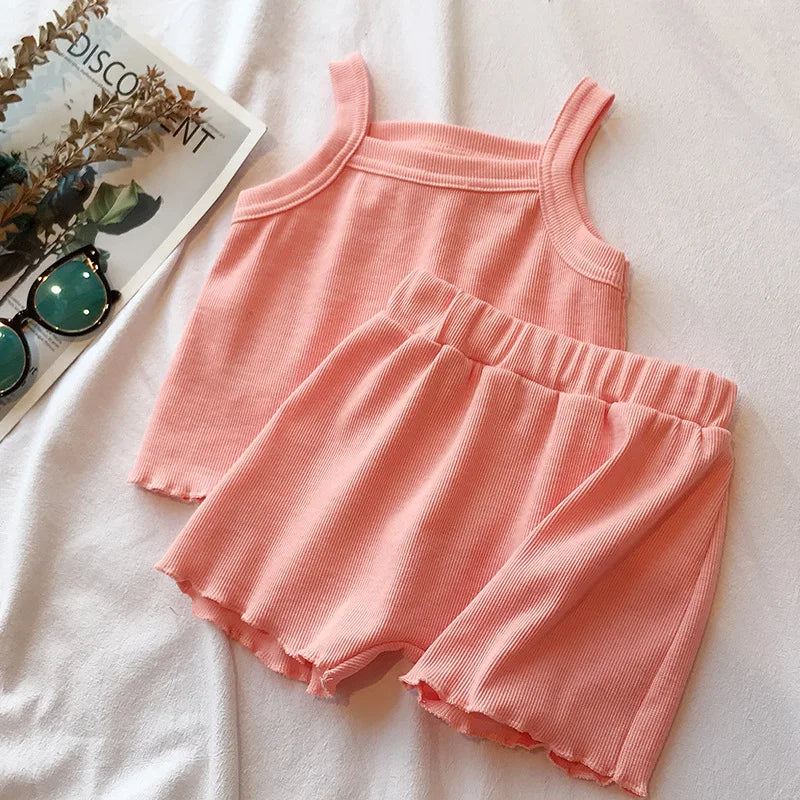 Ensemble été bébé fille - Débardeur et short 2 pièces