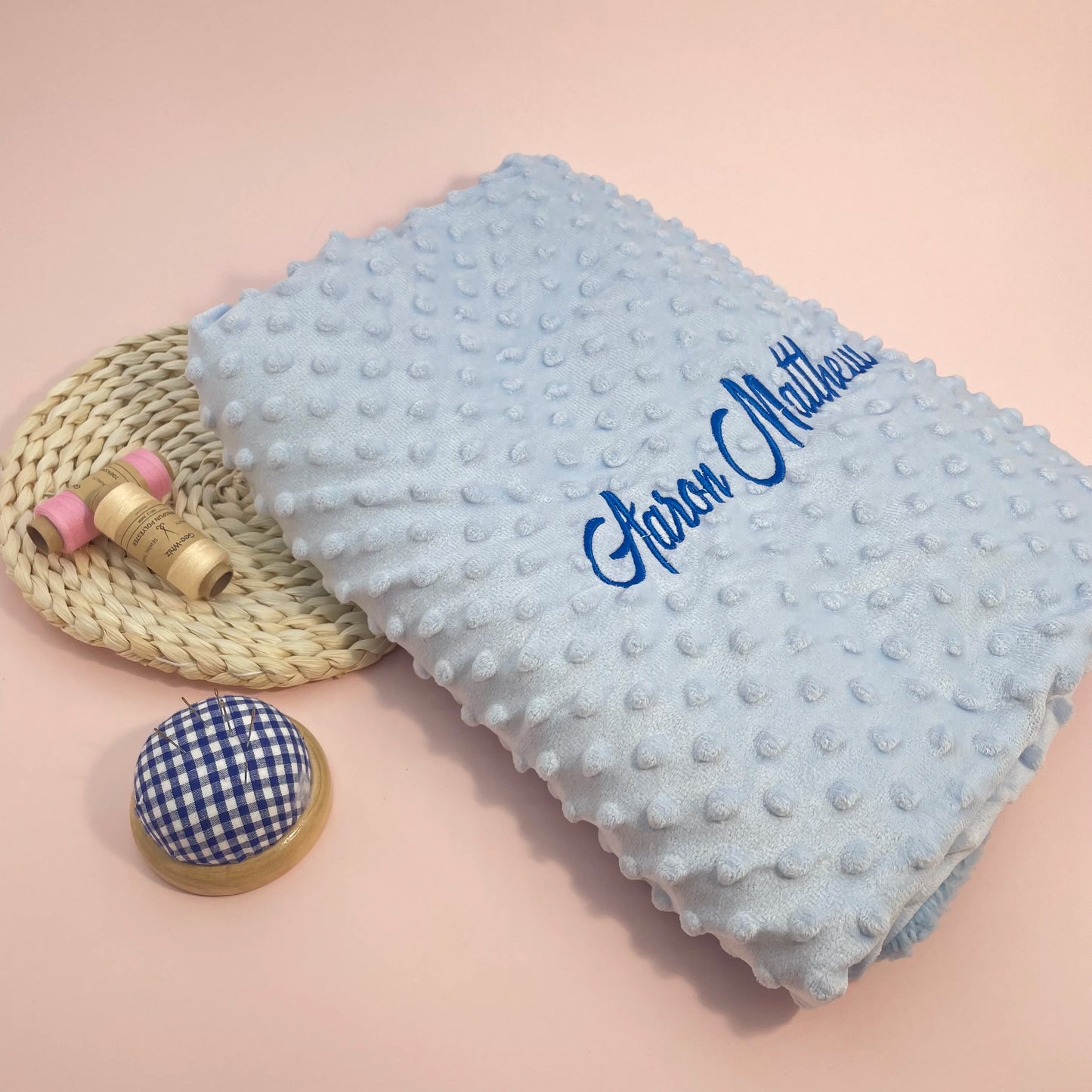Couverture personnalisée avec doudou pour bébé,