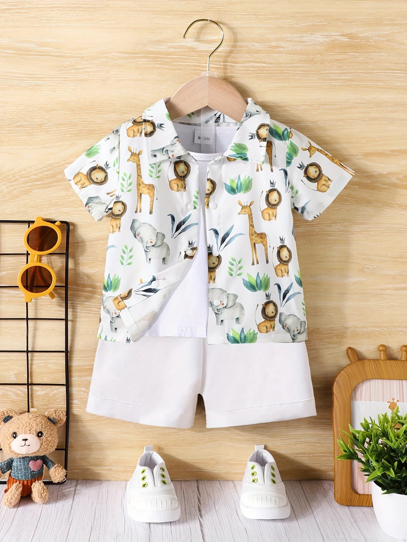 Ensemble été bébé garçon - Chemise et short 2 pièces
