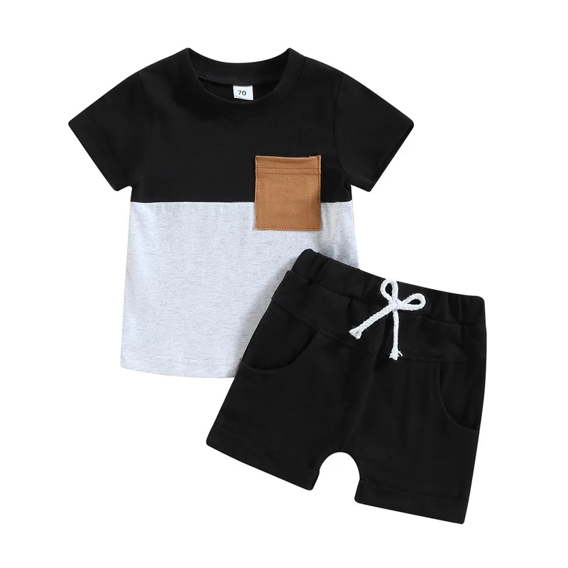Ensemble été bébé garçon - T-shirt et short 2 pièces