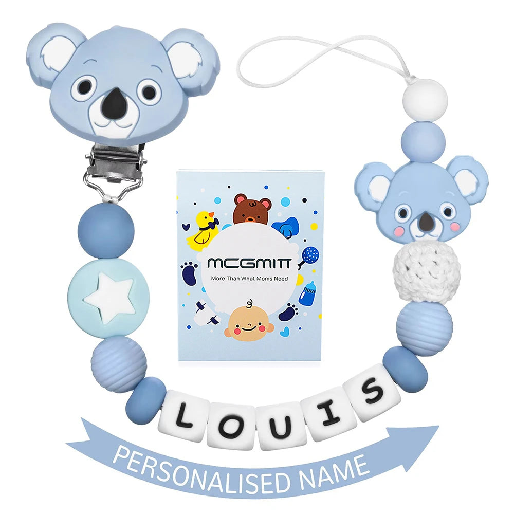Attache-tétine personnalisé en silicone pour bébé