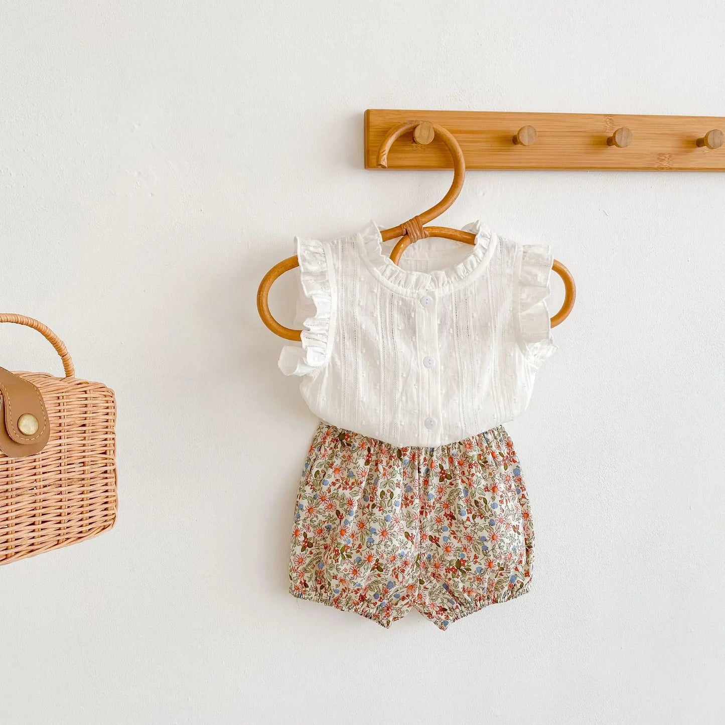 Ensemble été bébé fille - Haut + short 2 pièces