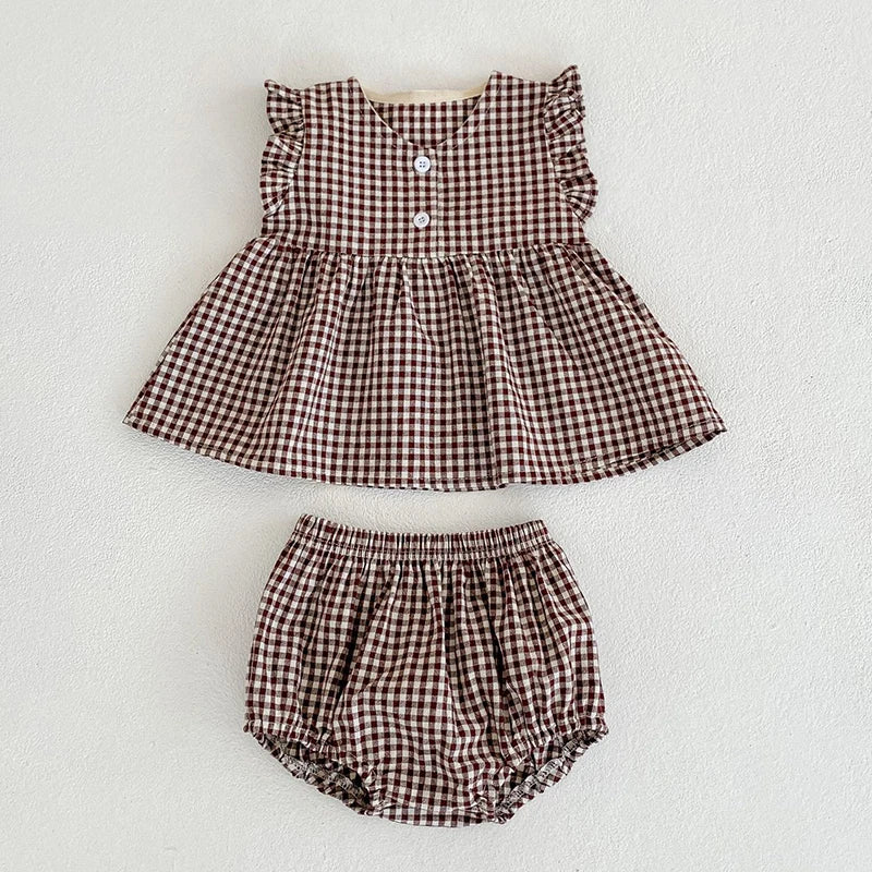 Ensemble été bébé fille - Haut + short 2 pièces