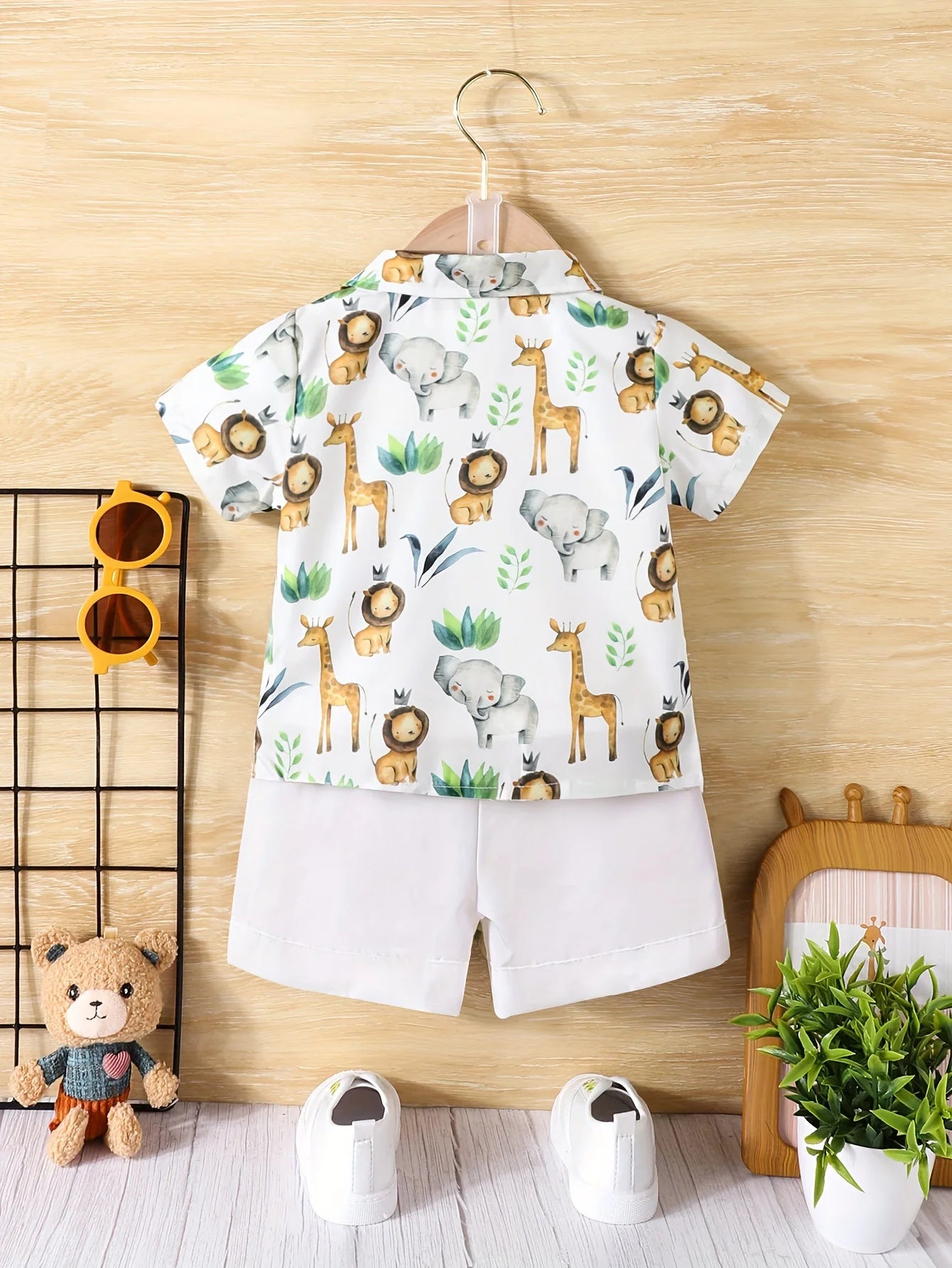 Ensemble été bébé garçon - Chemise et short 2 pièces