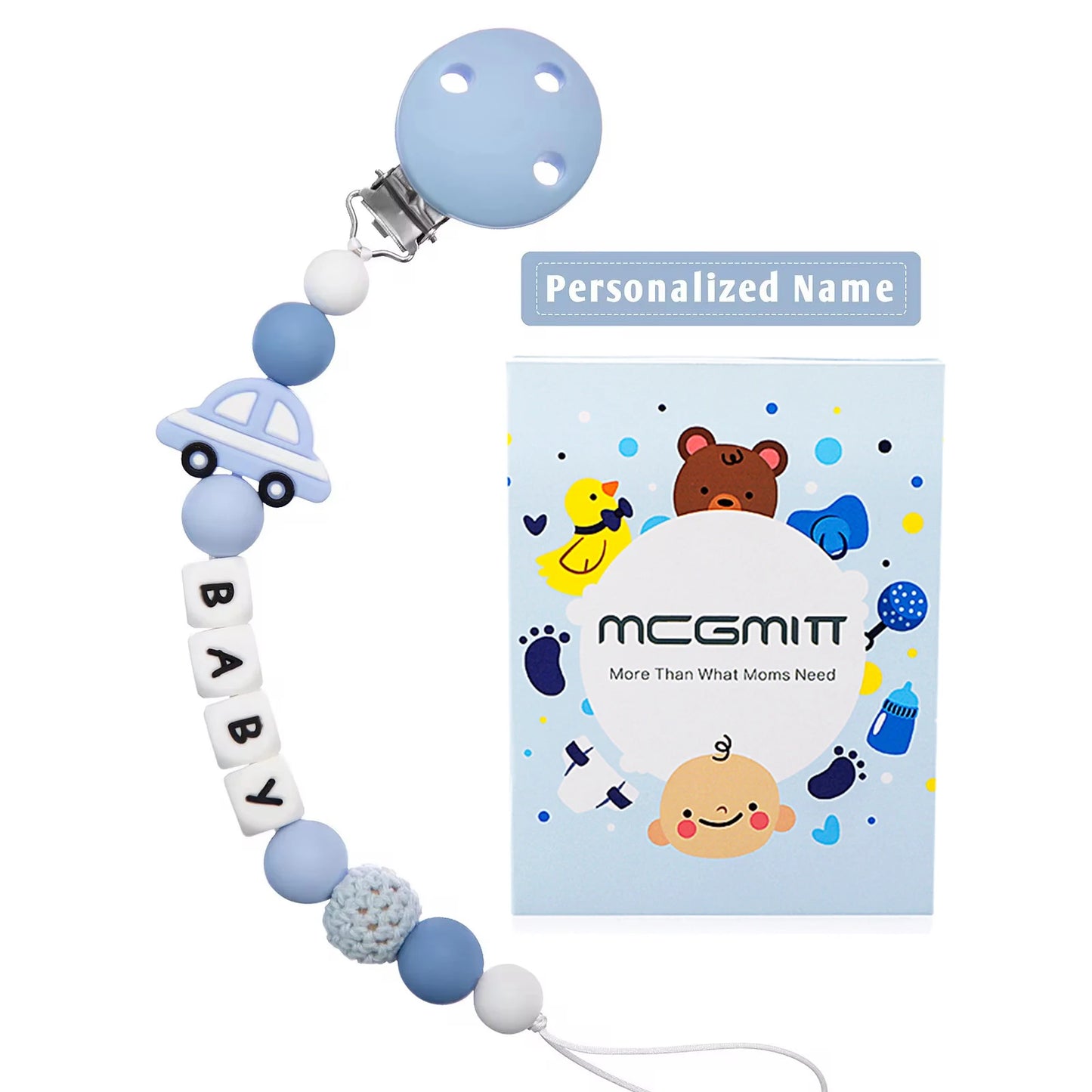 Attache-tétine personnalisé en silicone pour bébé