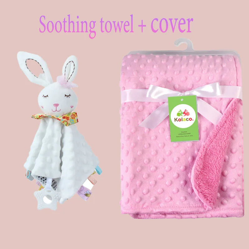 Couverture personnalisée avec doudou pour bébé,
