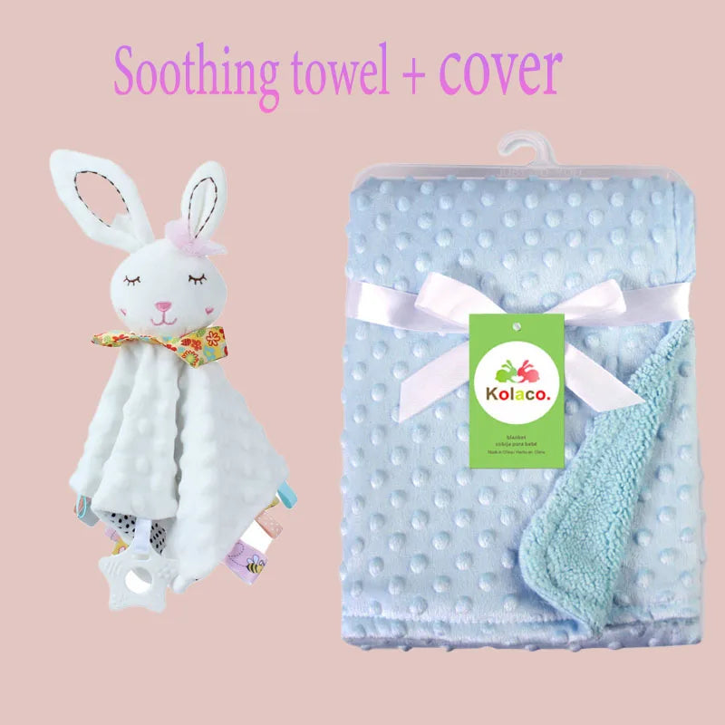 Couverture personnalisée avec doudou pour bébé,