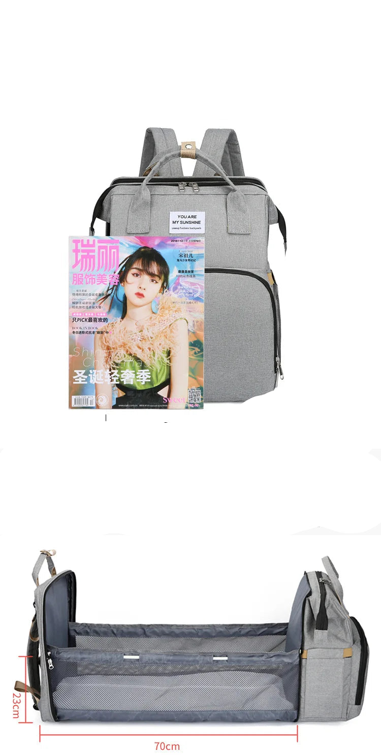 Sac de maman pliant Portable pliant berceau lit grande capacité