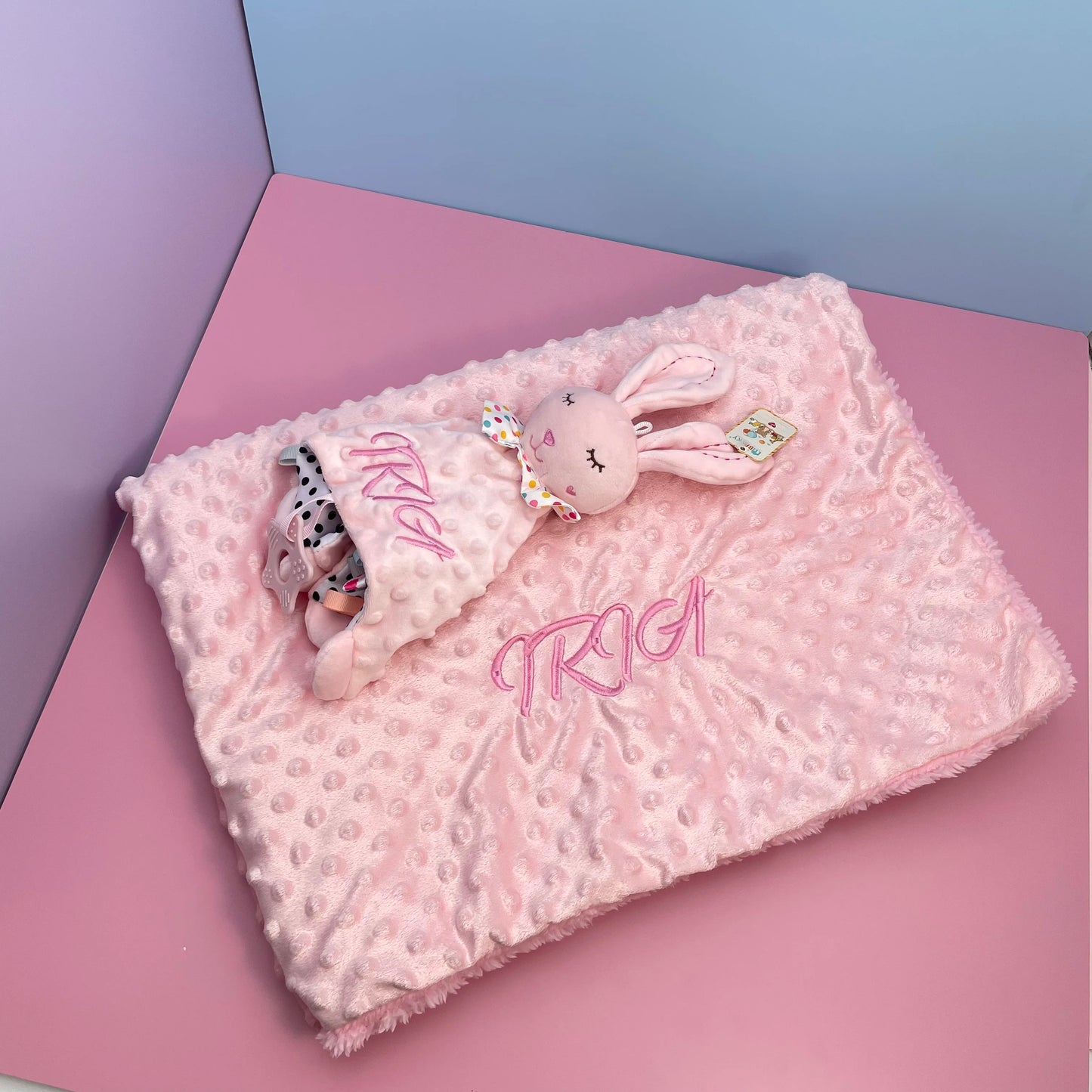 Couverture personnalisée avec doudou pour bébé,