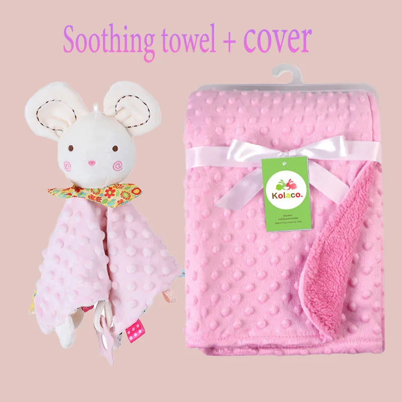 Couverture personnalisée avec doudou pour bébé,