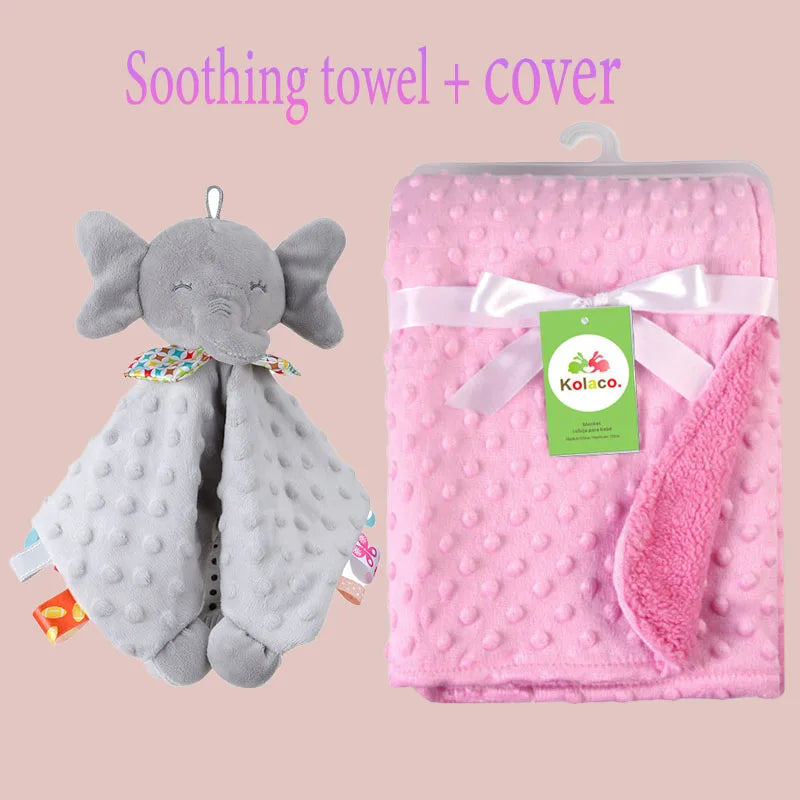 Couverture personnalisée avec doudou pour bébé,