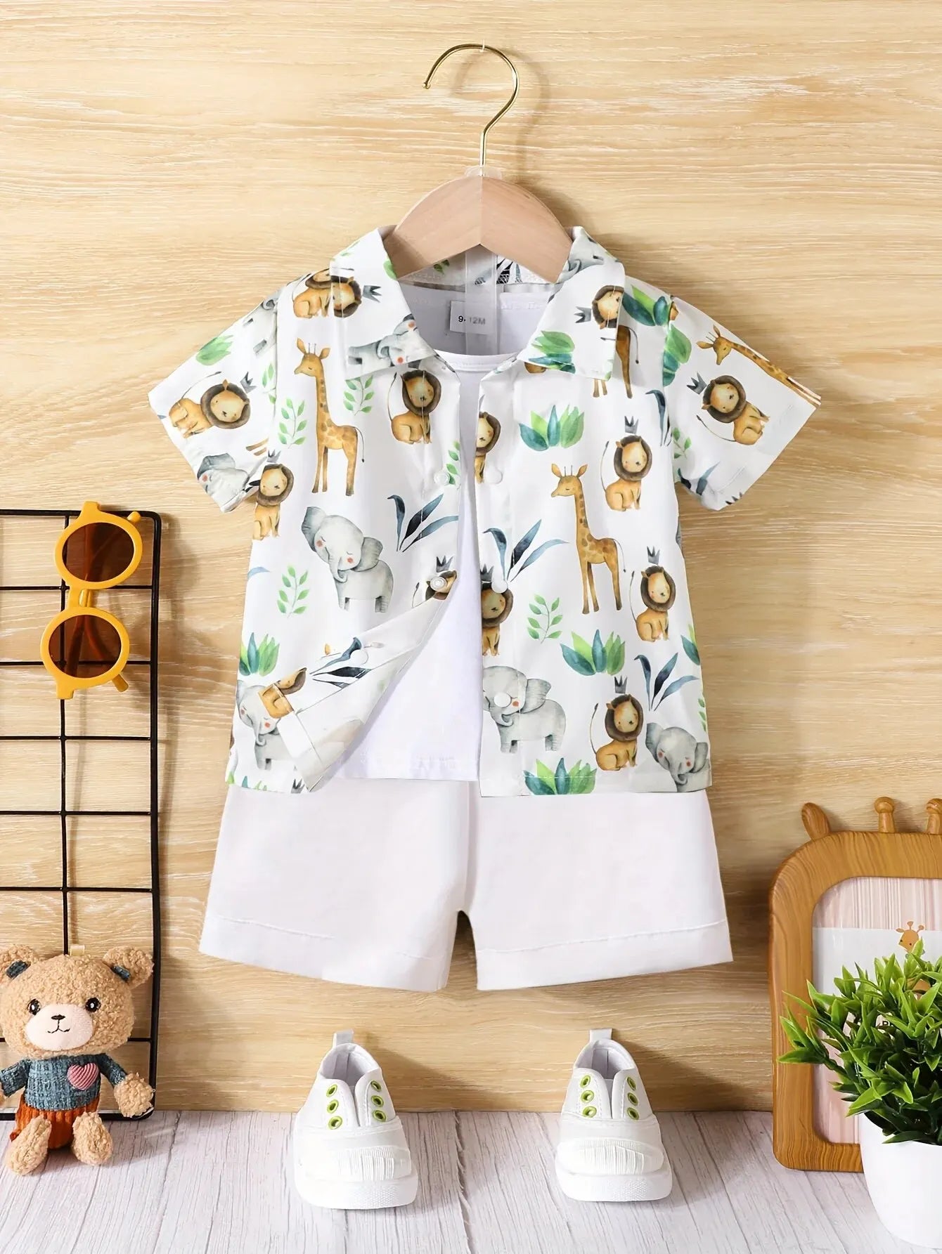 Ensemble été bébé garçon - Chemise et short 2 pièces