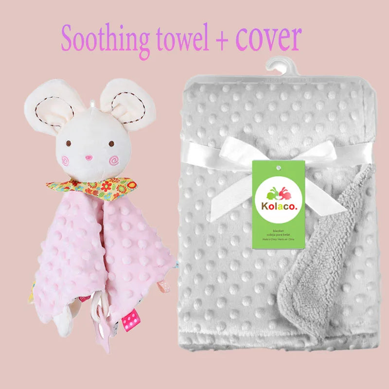 Couverture personnalisée avec doudou pour bébé,