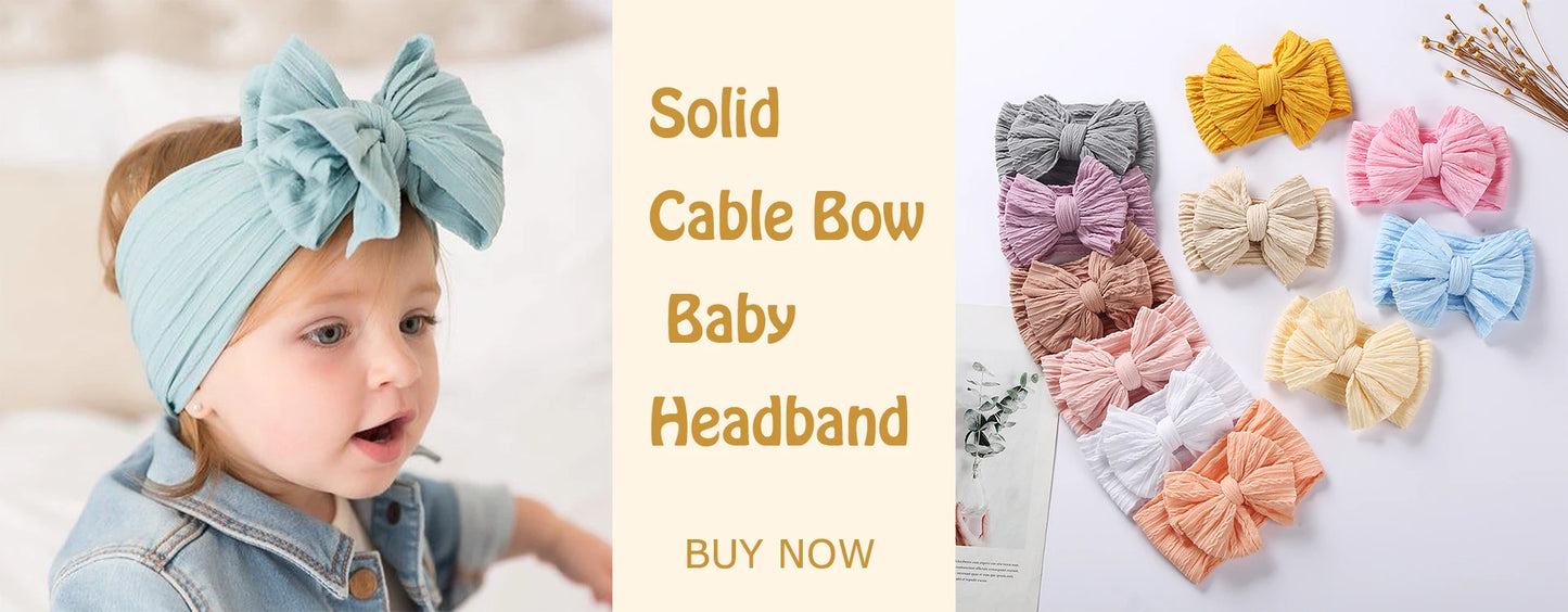 Bandeaux de cheveux bébé fille en mousseline - 5 pièces