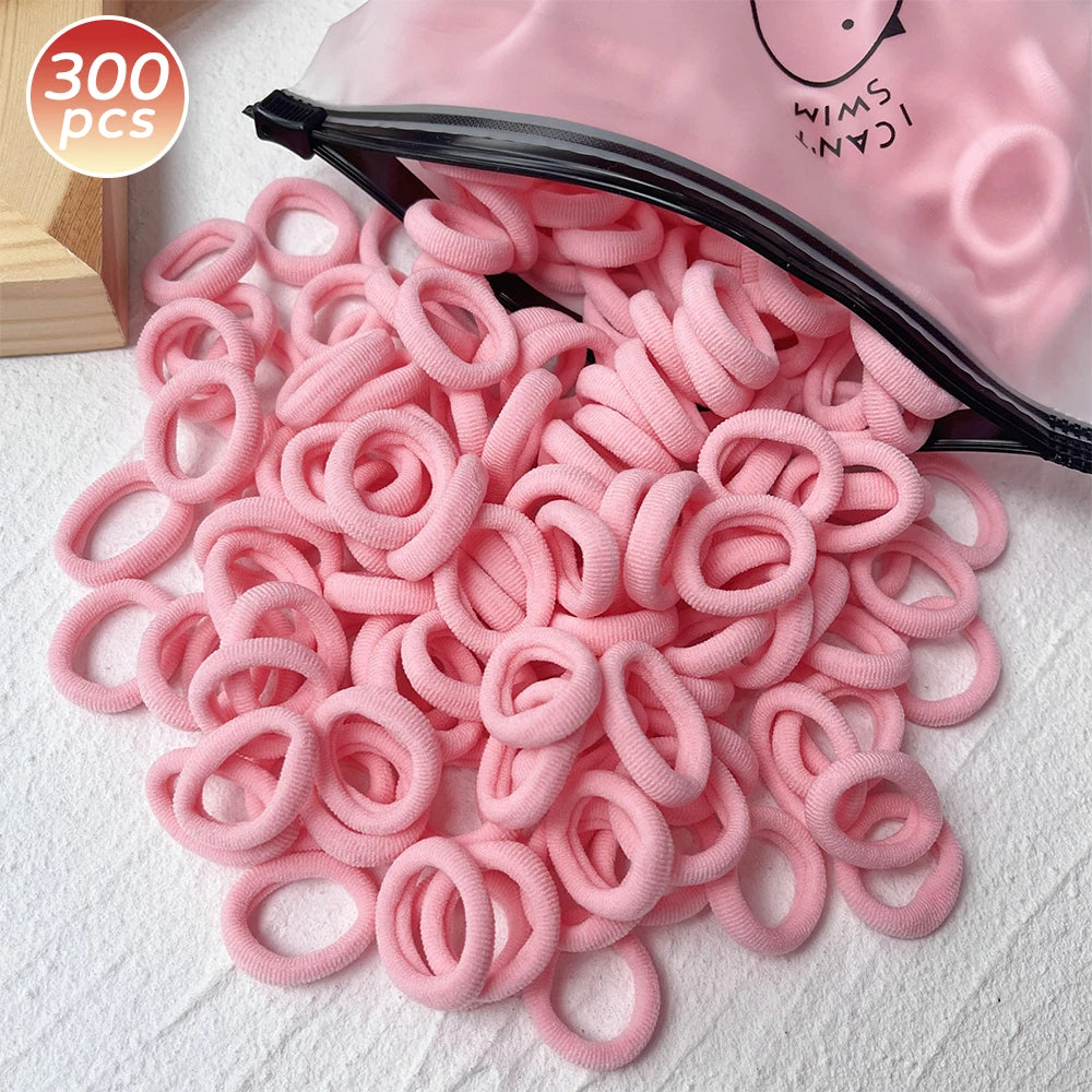 Bandes de cheveux élastiques colorées pour filles