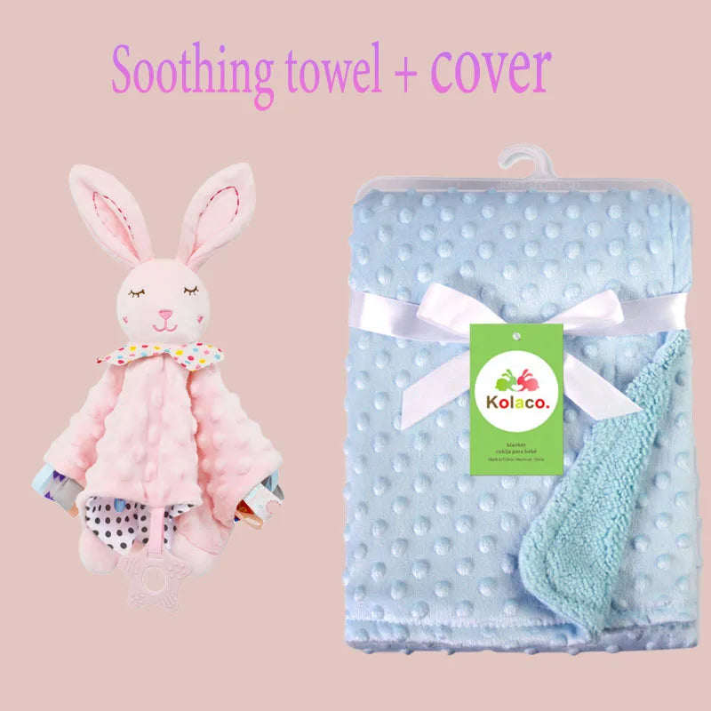 Couverture personnalisée avec doudou pour bébé,