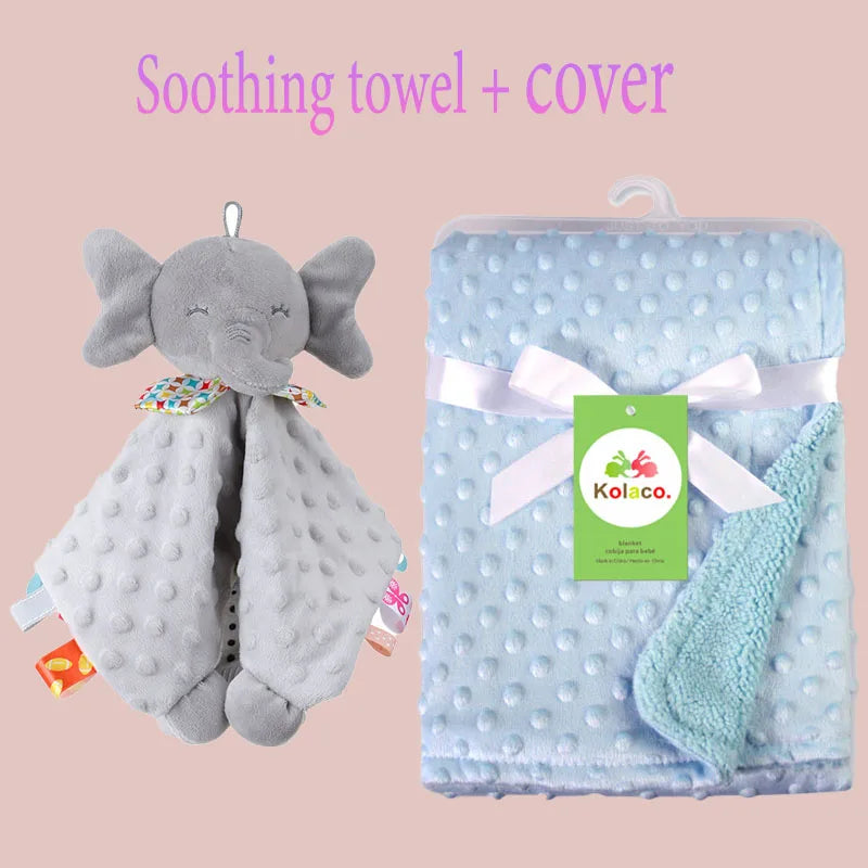 Couverture personnalisée avec doudou pour bébé,