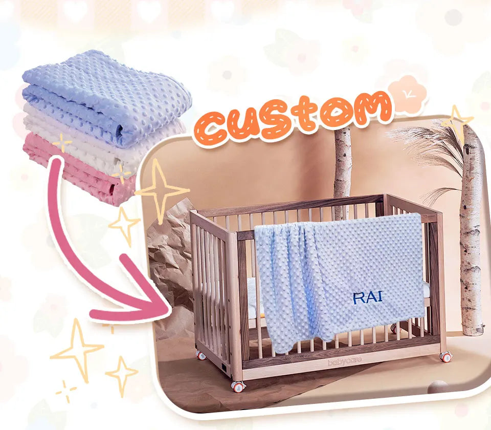 Couverture personnalisée avec doudou pour bébé,
