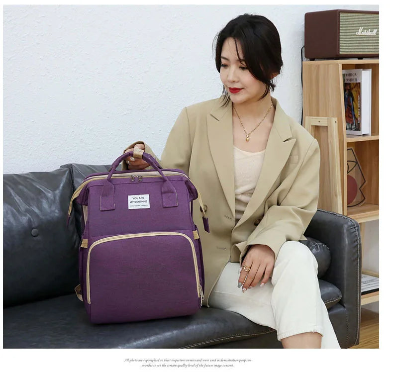 Sac de maman pliant Portable pliant berceau lit grande capacité