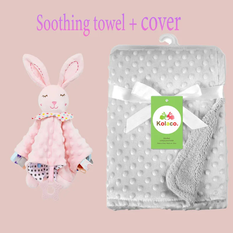 Couverture personnalisée avec doudou pour bébé,