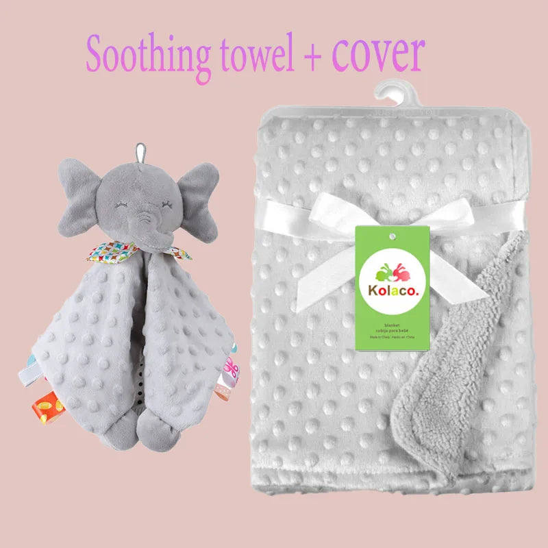 Couverture personnalisée avec doudou pour bébé,