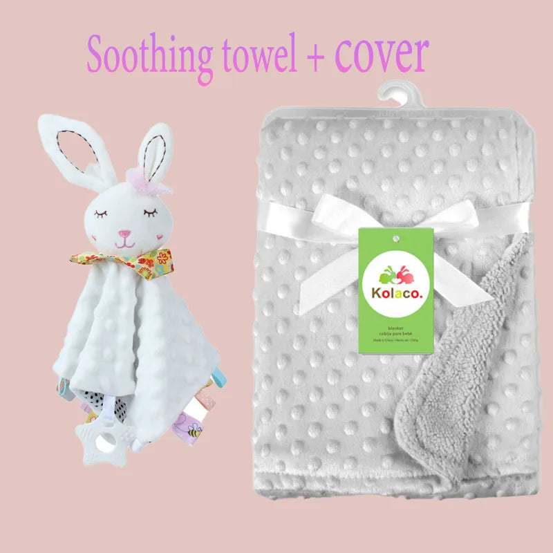 Couverture personnalisée avec doudou pour bébé,
