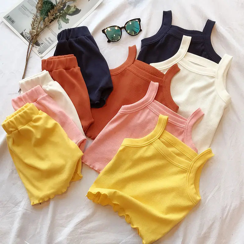 Ensemble été bébé fille - Débardeur et short 2 pièces
