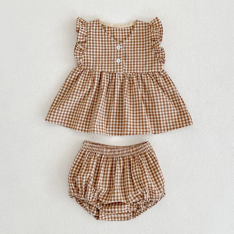 Ensemble été bébé fille - Haut + short 2 pièces