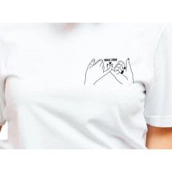 T-shirts manche courte personnalisable "main couple"
