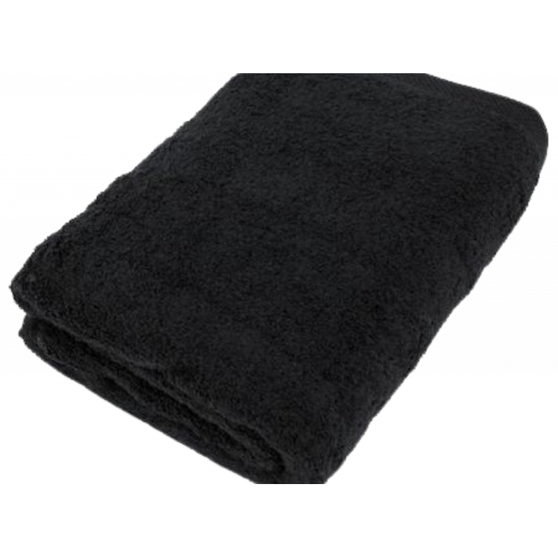 Serviette noir personnalisable 70x140