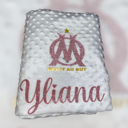 Couverture bébé personnalisée avec prénom – cadeau naissance doux 💖