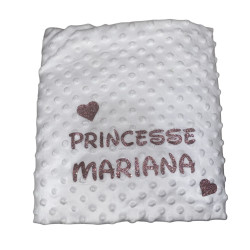 Couverture bébé personnalisée avec prénom – cadeau naissance doux 💖
