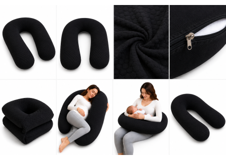 Coussin de grossesse noir