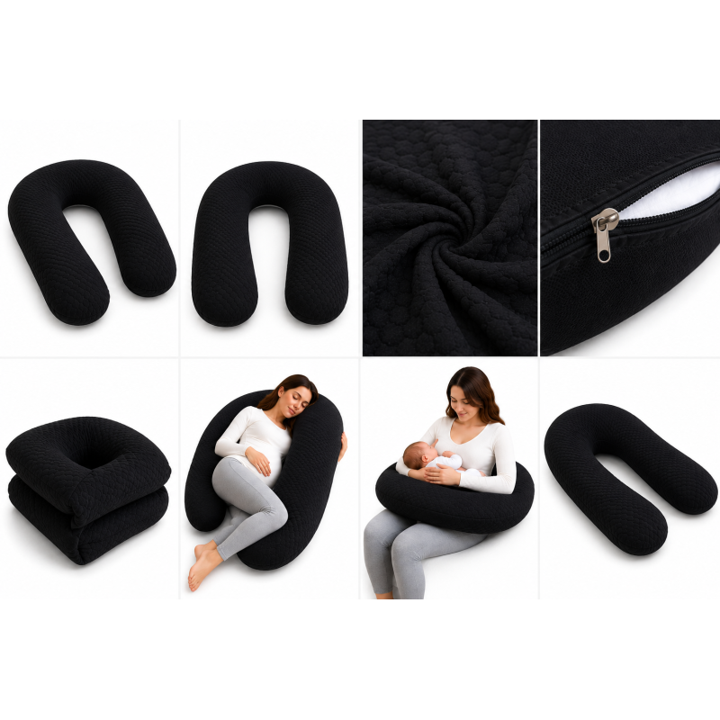 Coussin de grossesse noir