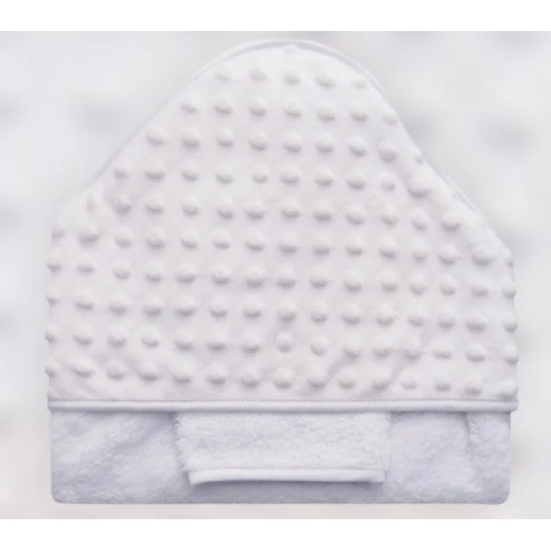 Cape de bain personnalisé Blanc Minky