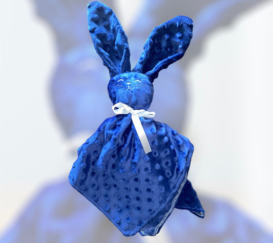 Doudou/Peluche personnalisé Bleu Roi Minky