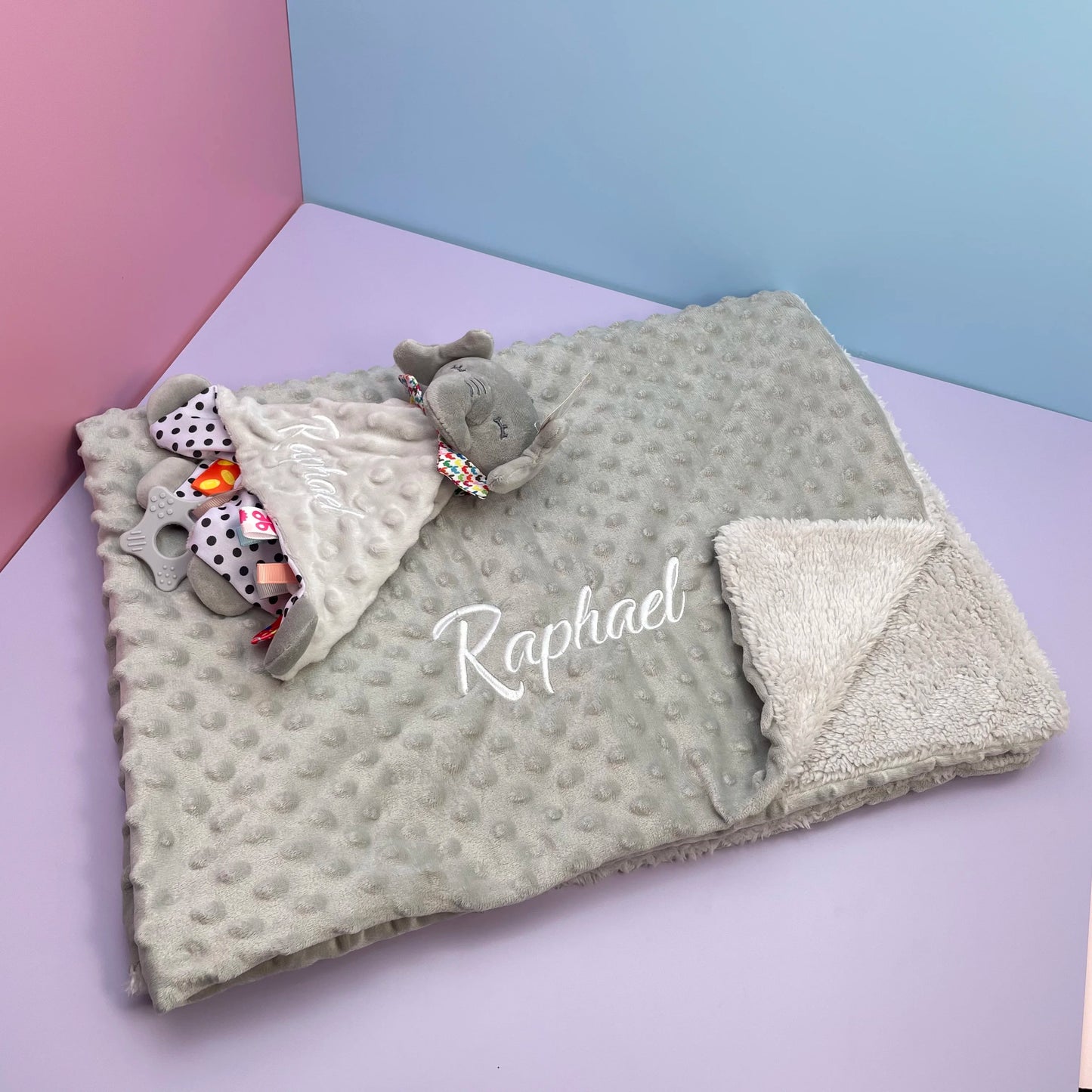 Couverture personnalisée avec doudou pour bébé,